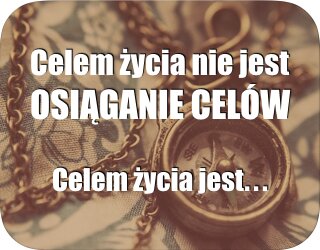 Celem życia nie jest osiąganie celów. Celem życia jest… Zorganizowani